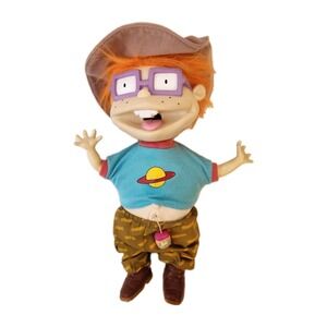Vtg Rugrats Chuckie Finster Doll Pull String Vibration Animation 14" Viacom 1998